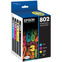 Epson&reg; 802 Inkjet Cartridges Black and Colours 4/pkg