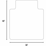 ES Robbins&reg; EverLife&reg; Chair Mat Low Pile with Lip 36" x 48"
