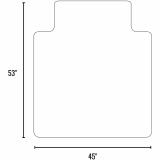 ES Robbins&reg; EverLife&reg; Chair Mat Low Pile with Lip 45" x 53"