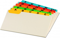 Oxford A-Z Coloured Manila Card Guides 4"x6"