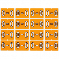 Pendaflex&reg; Labels O Light Orange 240/pkg