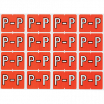 Pendaflex&reg; Labels P Dark Orange 240/pkg