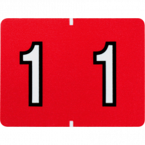 Pendaflex&reg; Numeric Labels #1 Red 500/box