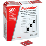 Pendaflex&reg; Numeric Labels #1 Red 500/box