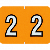Pendaflex&reg; Numeric Labels #2 Light Orange 500/box