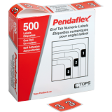 Pendaflex&reg; Numeric Labels #3 Dark Orange 500/box