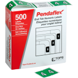 Pendaflex&reg; Numeric Labels #4 Light Green 500/box