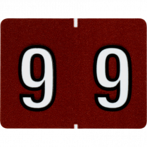 Pendaflex&reg; Numeric Labels #9 Brown 500/box