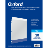 Oxford&reg; Page Protectors Matte 4 mil Letter 10/pkg