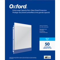 Oxford&reg; Extra Large Capacity Heavyweight Page Protectors 3mil Letter 50/box