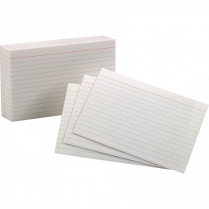 Oxford&reg; White Index Cards 4"x6" Ruled 100/pkg