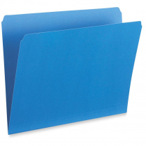 Pendaflex&reg; Straight Cut Vertical Coloured File Folders Letter Blue 100/box