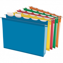 Pendaflex&reg; Ready-Tab&trade; Extra Capacity Hanging Folders with Lift Tab 2" Letter Assorted Colours 20/box
