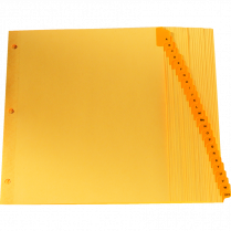 Oxford&reg; Printed Tab Index Dividers A-Z  11" x 8-1/2" Buff