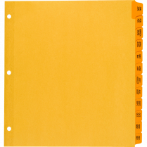 Oxford&reg; Printed Tab Index Dividers Jan-Dec 11" x 8-1/2" Buff