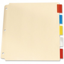 Oxford&reg; Oversized Insertable Tab Index Dividers 5-Tabs Colours