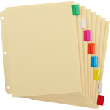 Oxford&reg; Oversized Insertable Tab Index Dividers 8-Tabs Colours