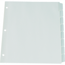 Oxford&reg; Erasable Tab Index Dividers White 8-Tab
