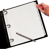 Oxford&reg; Erasable Tab Index Dividers White 8-Tab
