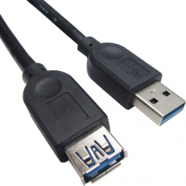Exponent&reg; USB 3.0 Extension Cable 6' Male to Female Black