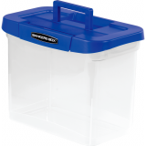 Bankers Box&reg; Heavy-Duty Portable File Box 14L Clear