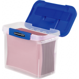 Bankers Box&reg; Heavy-Duty Portable File Box 14L Clear