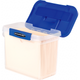 Bankers Box&reg; Heavy-Duty Portable File Box 14L Clear