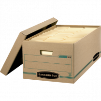 Bankers Box&reg; EARTH SERIES&trade; Recycled ENVIRO/STOR&trade; Storage Boxes 15"x24"x10" Legal 2/pkg