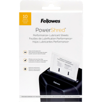 Fellowes&reg; Powershred&reg; Performance+ Shredder Lubricant Sheets 10/pkg