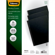 Fellowes&reg; Futura&trade; Presentation Covers 11"x8-1/2" 25/pkg Black