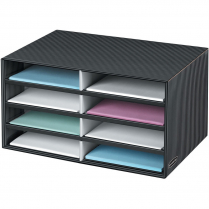 Fellowes Literature Sorter Letter 8 Compartments Pinstripe