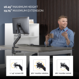 Fellowes&reg; Platinum Series Single Monitor Arm Black