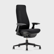 Haworth Fern Black Tellure Office Chair Mesh Back w/Lumbar Support