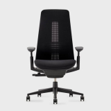 Haworth Fern Black Tellure Office Chair Mesh Back w/Lumbar Support