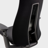 Haworth Fern Black Tellure Office Chair Mesh Back w/Lumbar Support