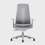Haworth Fern Silvery Leaf Office Chair Grey Mesh Back w/Lumbar Support