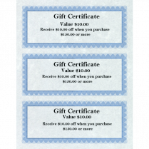 St. James&reg; Regent Gift Certificates Blue 75/pkg