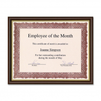 St. James&reg; Awards and Recognition Certificate Frame 12"x9-1/2" Tuscan Cherry with Gold Trim