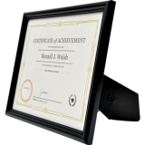 St. James&reg; Certificate Frame 11"x8-1/2" Milano Glossy Black