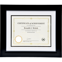 St. James&reg; Awards and Recognition Double Mat Frame 16-3/4"x14-1/4" Tuxedo Black