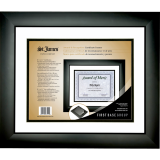 St. James&reg; Awards and Recognition Double Mat Frame 16-3/4"x14-1/4" Tuxedo Black