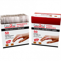 First Aid Central&reg; Fabric Bandages Regular 1"x3" 50/box