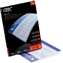 GBC&reg; EZUse&trade; Thermal Laminating Pouches Letter 3 mil 100/pkg
