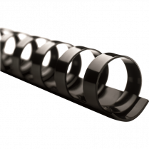 GBC&reg; CombBind&reg; 19-Ring Plastic Binding Spines 3/8" Black 100/box