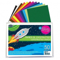 Geo Louis Garneau Construction Paper 9"x12" Assorted Colours 50 sheets/pkg