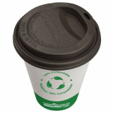 Globe&trade; Single Wall Hot/Cold Compostable Paper Cups 8oz White 50/pkg