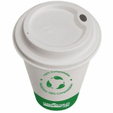 Globe&trade; Single Wall Hot/Cold Compostable Paper Cups 8oz White 50/pkg
