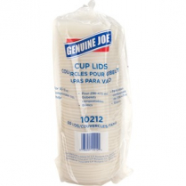 Genuine Joe Vented Hot Cup Lid for 10-16 oz Cups White 50/pkg