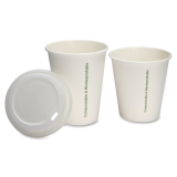 Genuine Joe Vented Hot Cup Lid for 10-16 oz Cups White 50/pkg