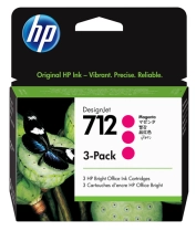 HP 712 Inkjet Cartridges Magenta 3/pkg